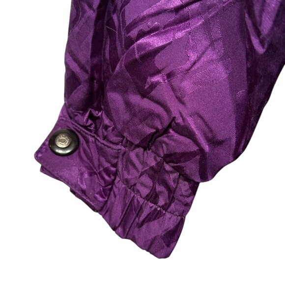 Vintage Retro‎ Black Bear Purple Diamond Pattern One Piece Snow Ski Suit Size S - Picture 10 of 10